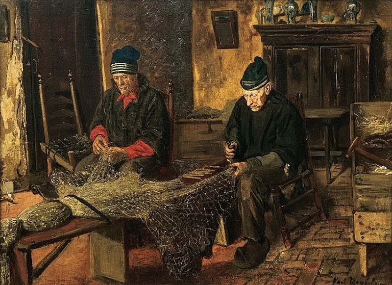 I pescatori rammendavano le reti